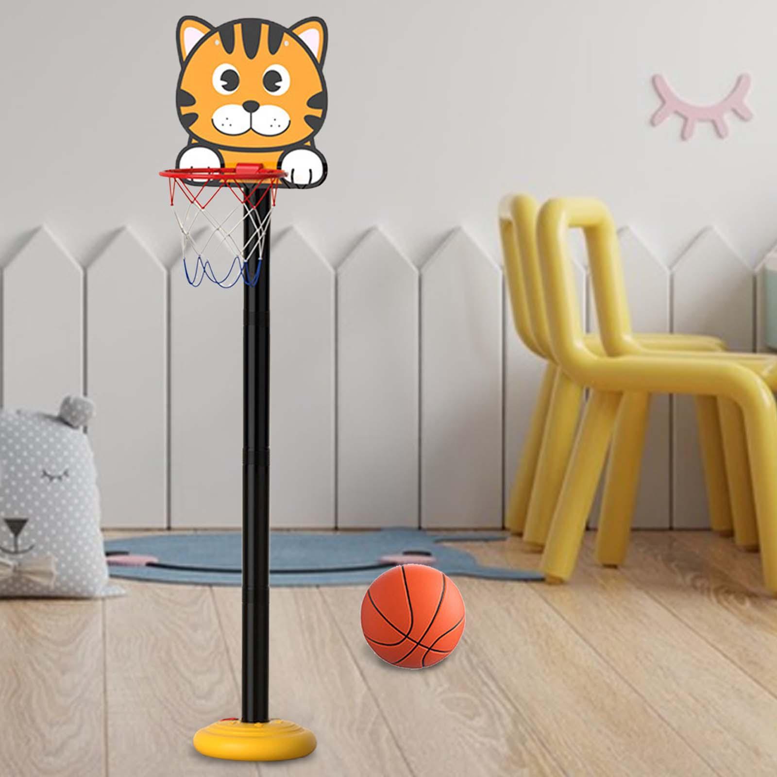 Mini Basketball Hoop with Balls Kids Basketball Hoop Set Cartoon Multifunction Indoor Outdoor Foldable Basketball Hoop Set for Children