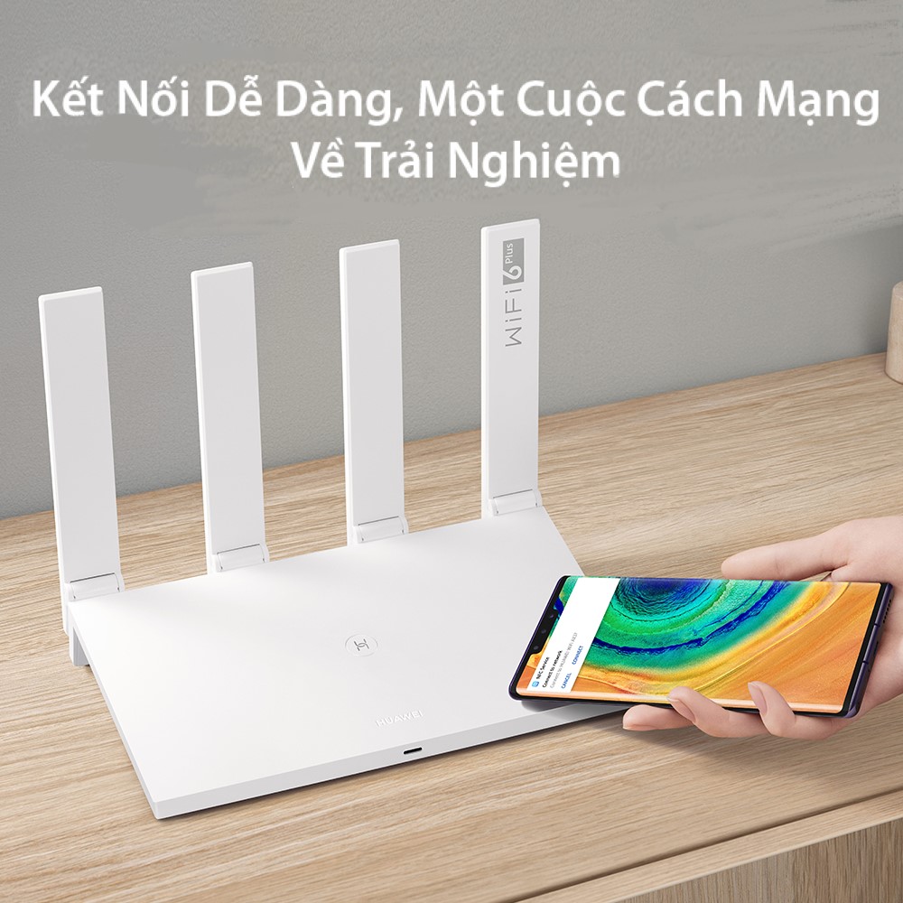 Bộ định tuyến HUAWEI WiFi AX3 Pro (CPU 4 nhân) | 3000 Mbps | Huawei Share | Huawei HomeSecTM | Hàng Phân Phối Chính Hãng