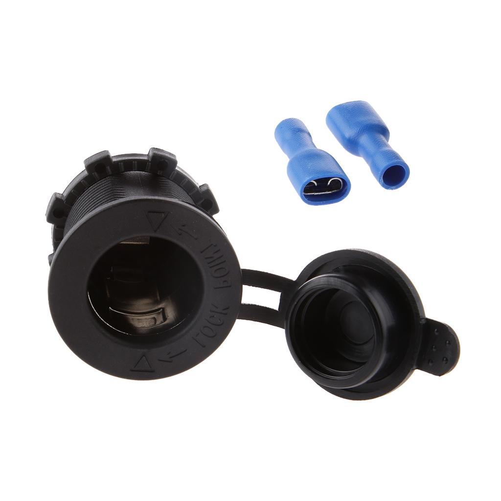 DC 12 V-24 V Chống Thấm Nước Nhẹ Hơn Ổ Cắm Điện Cho Xe Ô Tô Xe Máy