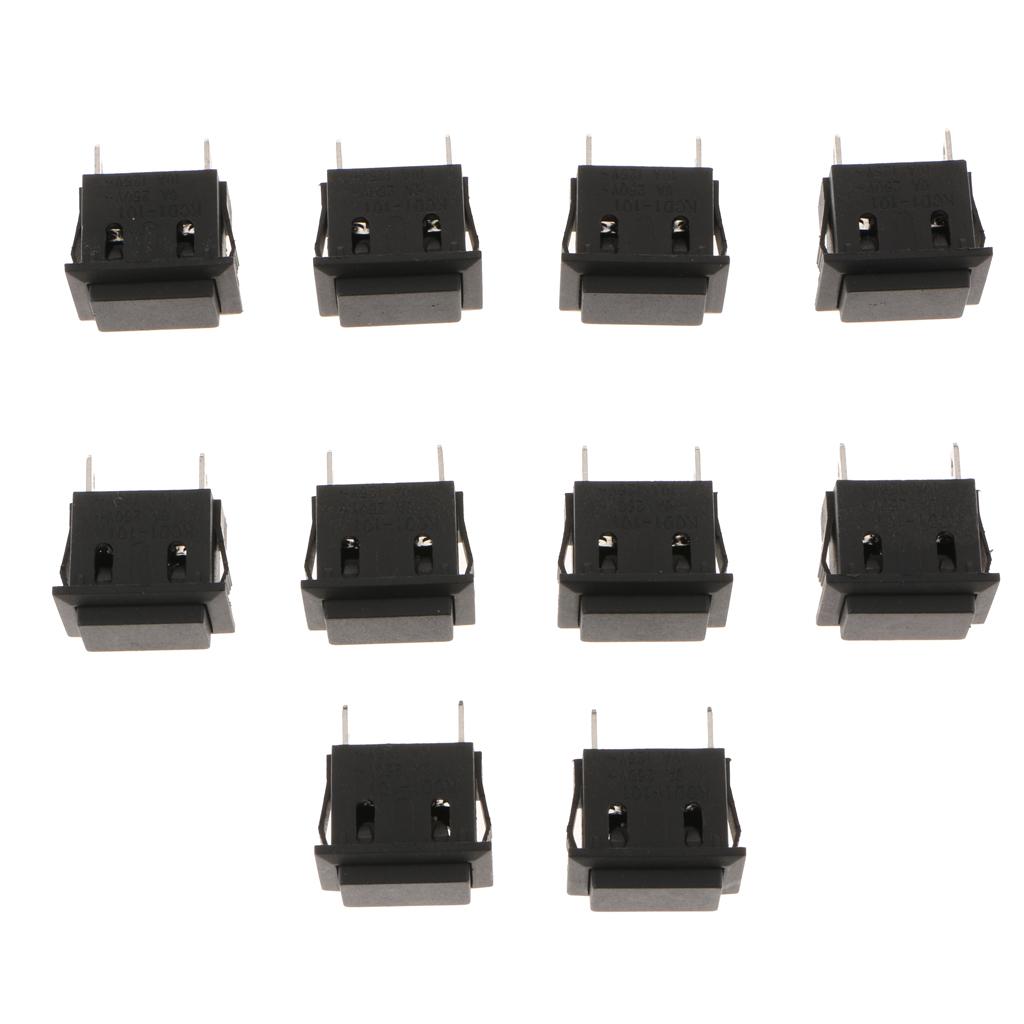 10x Ô Tô Xe Tải Tự Động Thuyền 10A/125V 6A/250V Trên/Tắt Nút Nhấn Tặng Móc công Tắc
