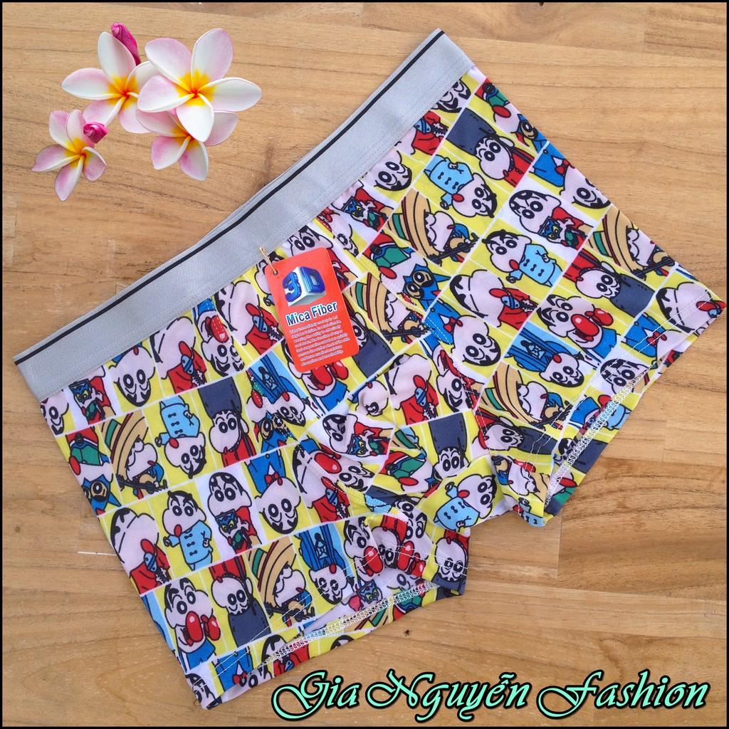 Mua 4 tặng 1 = 5 Quần boxer thun lạnh in hình họa tiết rất độc đáo