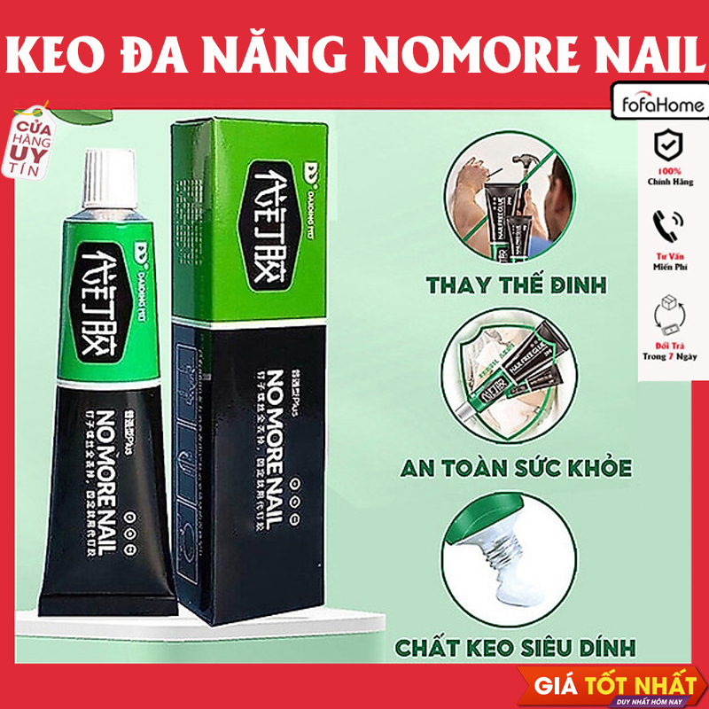 Keo Siêu Dính Dán Nomore Nail 60g Chắc Như Đóng Đinh, Keo Cơ Khí Chuyên Dùng Dán Các Đồ Vật Thay Thế Đinh Vít, Dán Treo Đồ Chắc Chắn