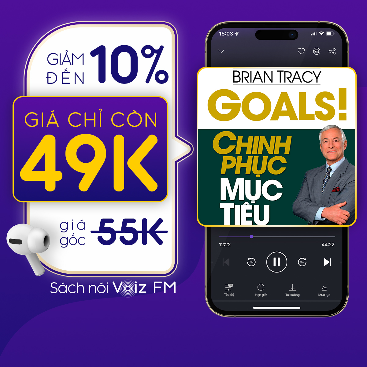 Hình ảnh [GOALS - Chinh Phục Mục Tiêu] Voiz FM - Voucher nghe Sách Nói 