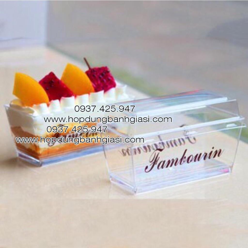 Set 50 Hộp đựng panna cotta chữ nhật kèm nắp nhỏ xinh WH-4745