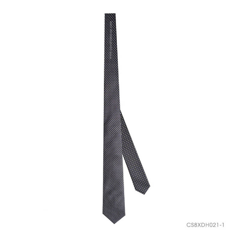 Cà vạt nam, cà vạt lụa cao cấp, cà vạt lụa tơ tằm-Cà vạt silk  màu xanh đen họa tiết CS8XDH021