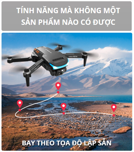 Flycam 4K K101 Max Tránh Vật Cản, Định Vị G.P.S, Máy Bay Không Người Lái 4 Cánh Điều Khiển Từ Xa Camera Kép 5G Wifi FPV Động Cơ Không Chổi Than Gấp