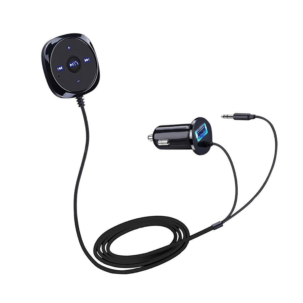 3.5mm Wireless Car Bluetooth AUX Adapter Audio Receiver USB Charger Kit