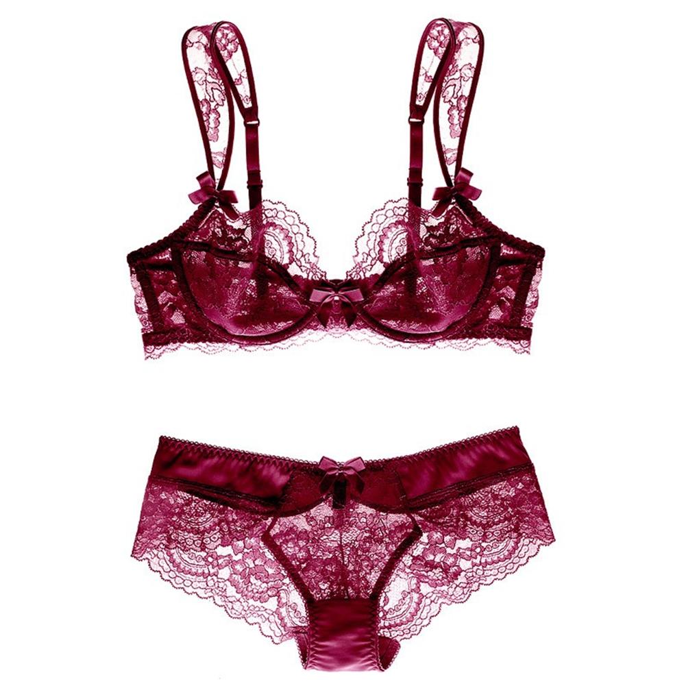 Nữ Áo Lót Bộ Không Đệm Áo Lót Ren Dây Đeo Rộng Quần Lót Bralette Quần Lót Quần Lót Nữ