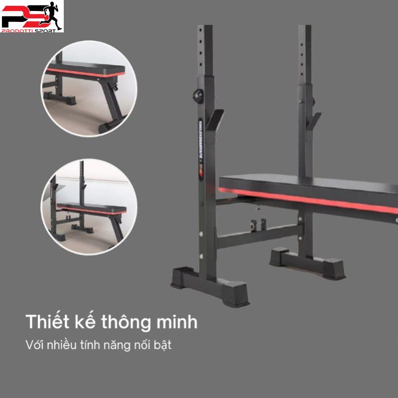 Ghế tập tạ kết hợp giá đỡ tạ TK-002 (chưa bao gồm bánh tạ và đòn tạ) tiện lợi