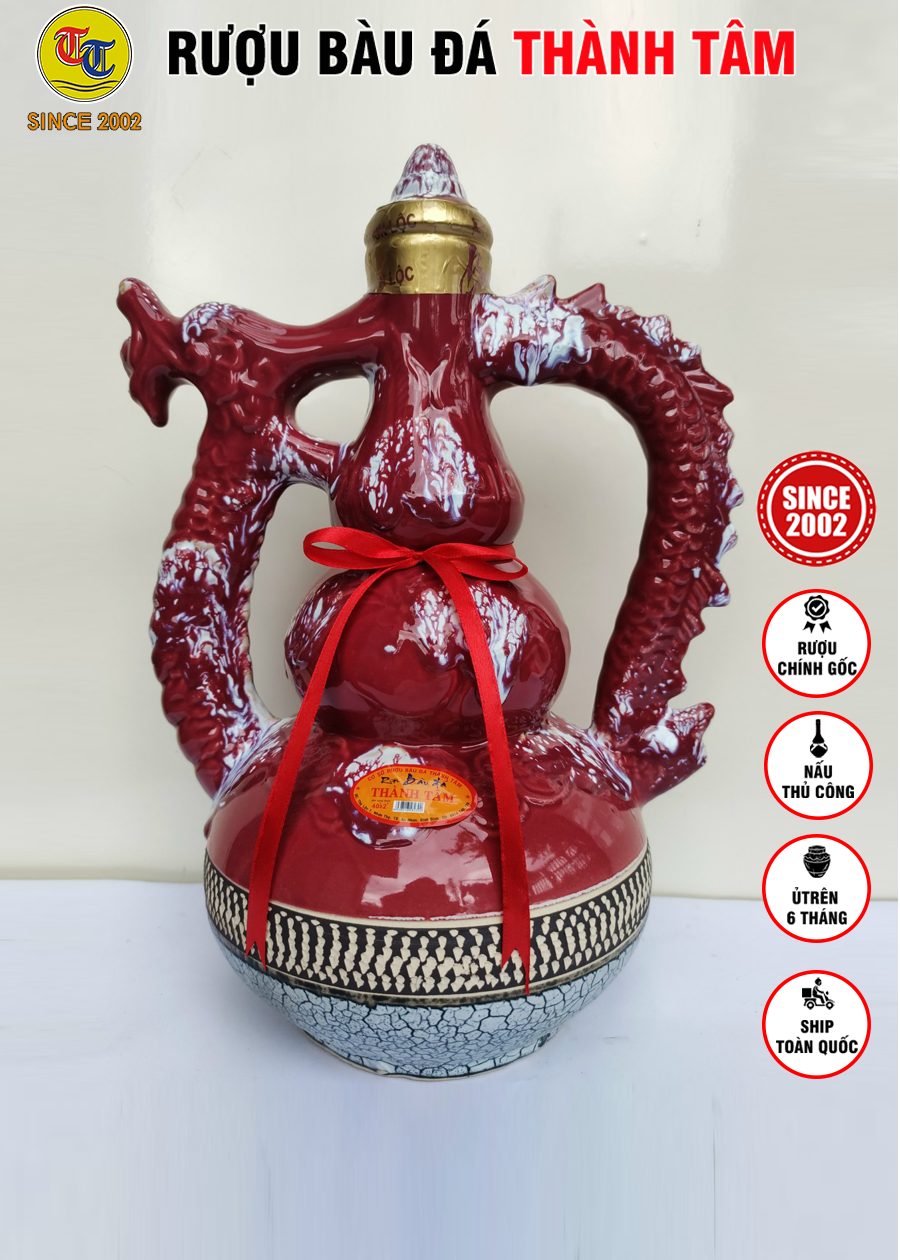 Đặc Sản Bình Định - Rượu Bàu Đá Thành Tâm Màu Hồng 2.5LIT - OCOP 3 Sao