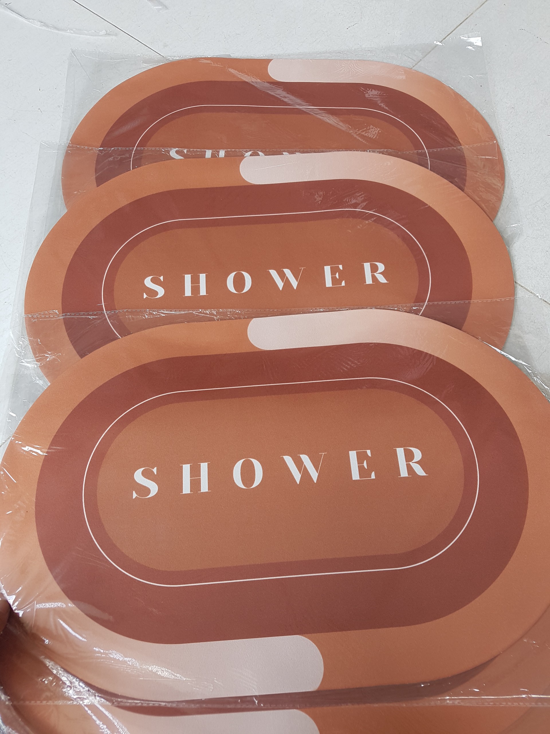 Thảm lau chân Silicon Hình Elip lót cửa chùi chân, siêu thấm hút, chống trượt cho phòng tắm