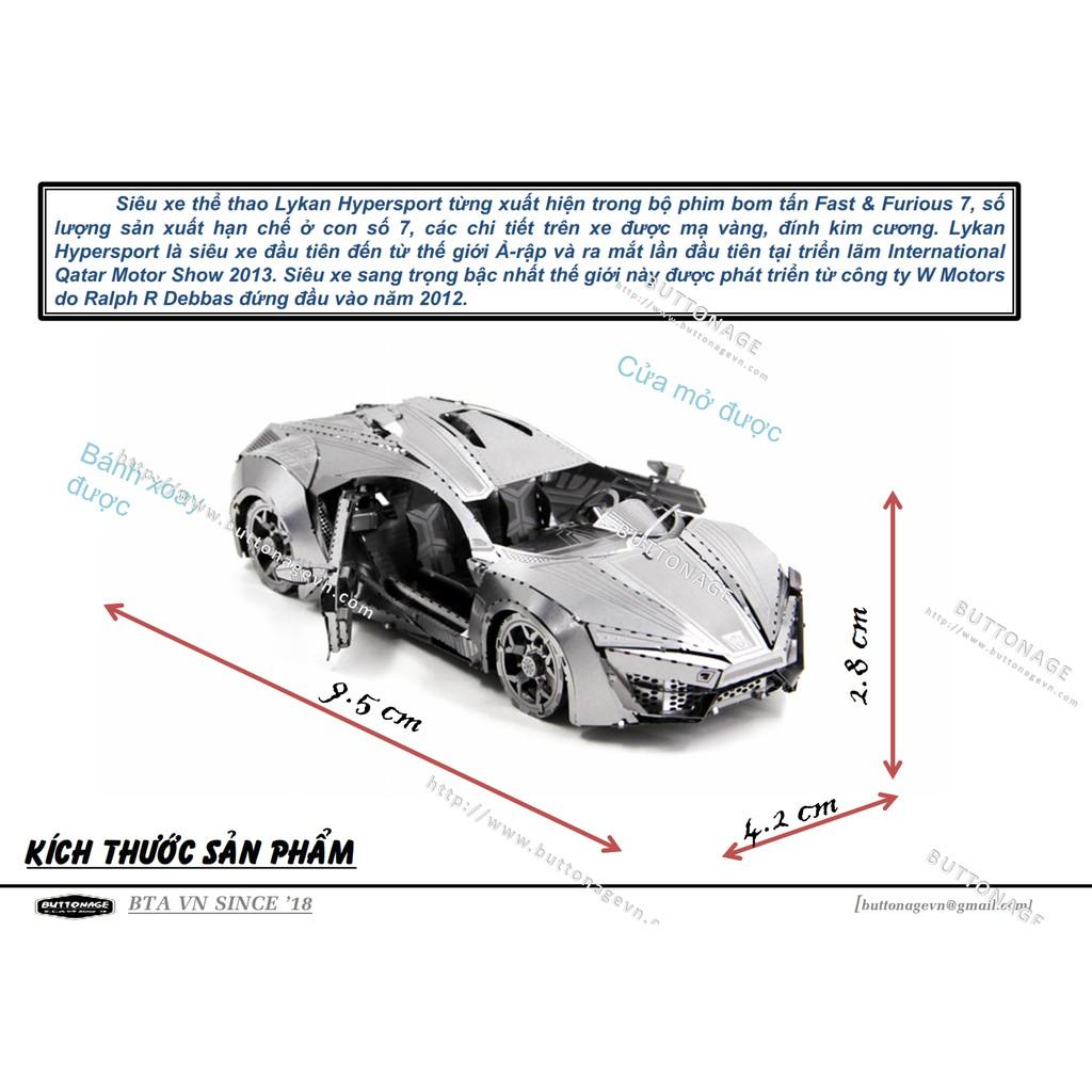 Mô Hình Lắp Ráp 3d Siêu Xe Lykan Hypersport