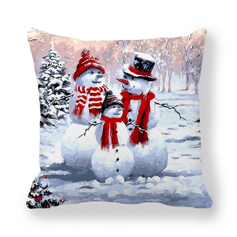 Gối Tựa Lưng Sofa VẢI COTTON HỌA TIẾT NOEL SBK132