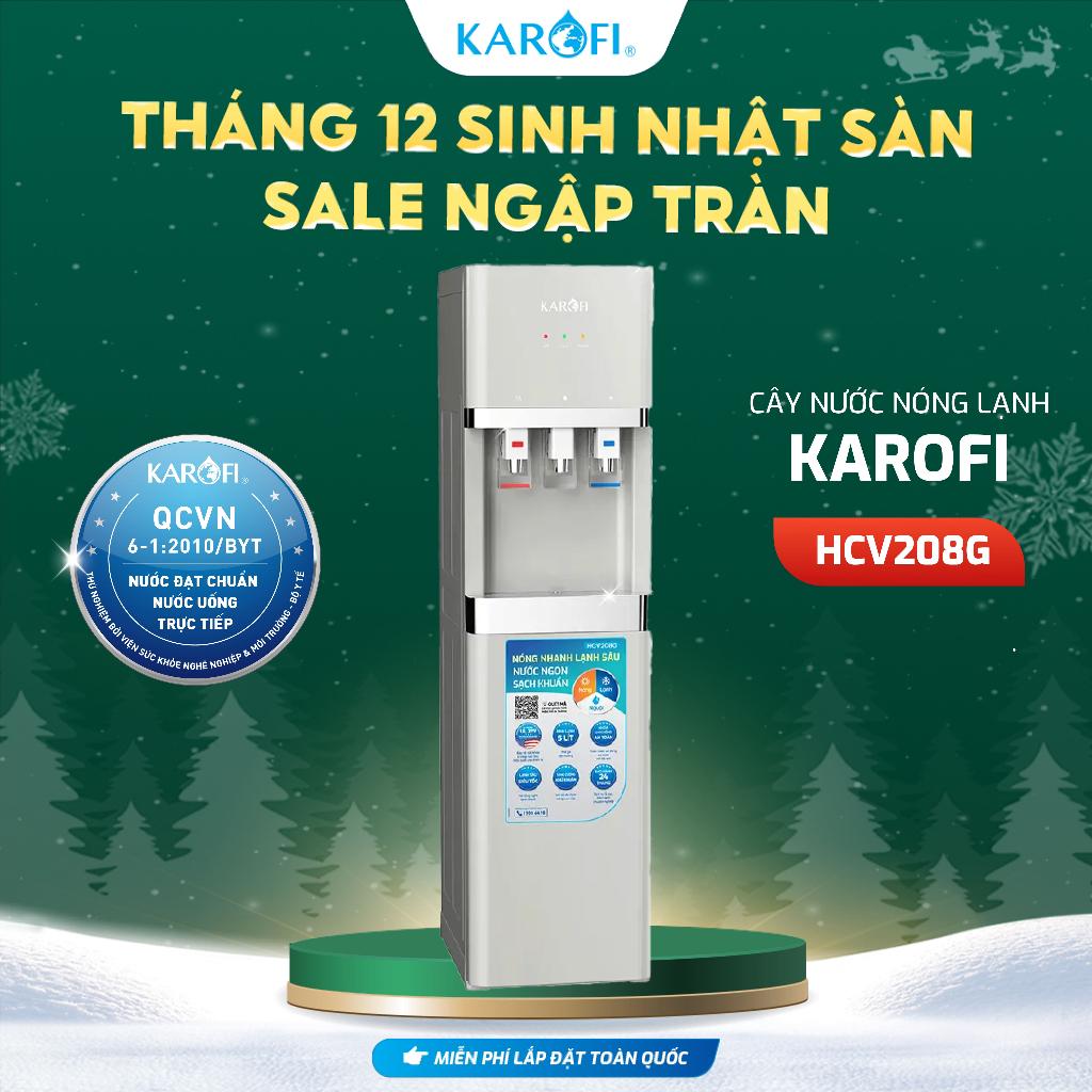 Máy nóng lạnh Karofi HCV208G - Công nghệ làm lạnh Block - Miễn phí lắp đặt toàn quốc - Hàng Chính Hãng