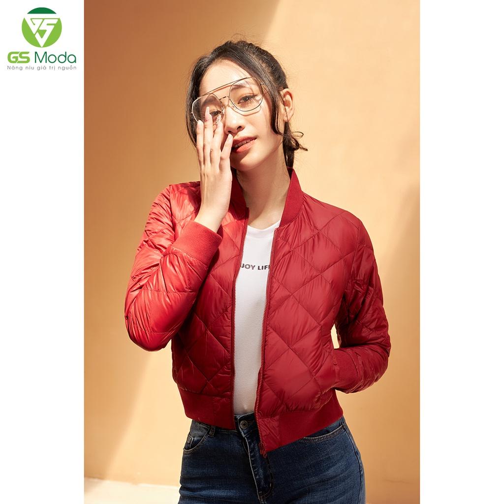 Áo lông vũ bomber nữ thân chần trám GS Moda, thiết kế trẻ trung, 4 màu, đủ size 2122005L