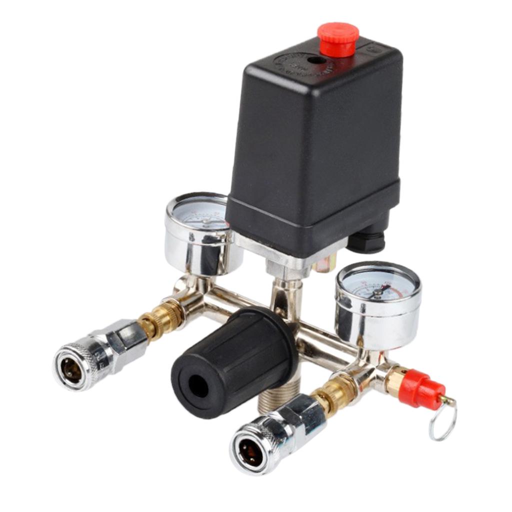 Không Khí Van Áp Suất Công Tắc Điều Khiển Đa Tạp Ổn Với Đồng Hồ Đo 0.5-0.8MPA   Phạm Vi Áp