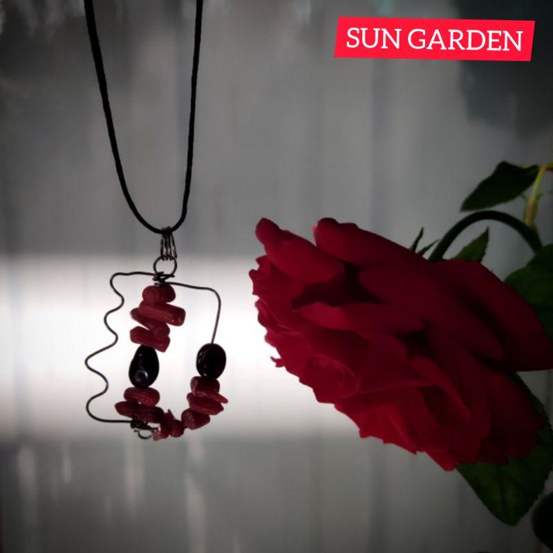 Vòng cổ san hô đỏ handmade cá tính
