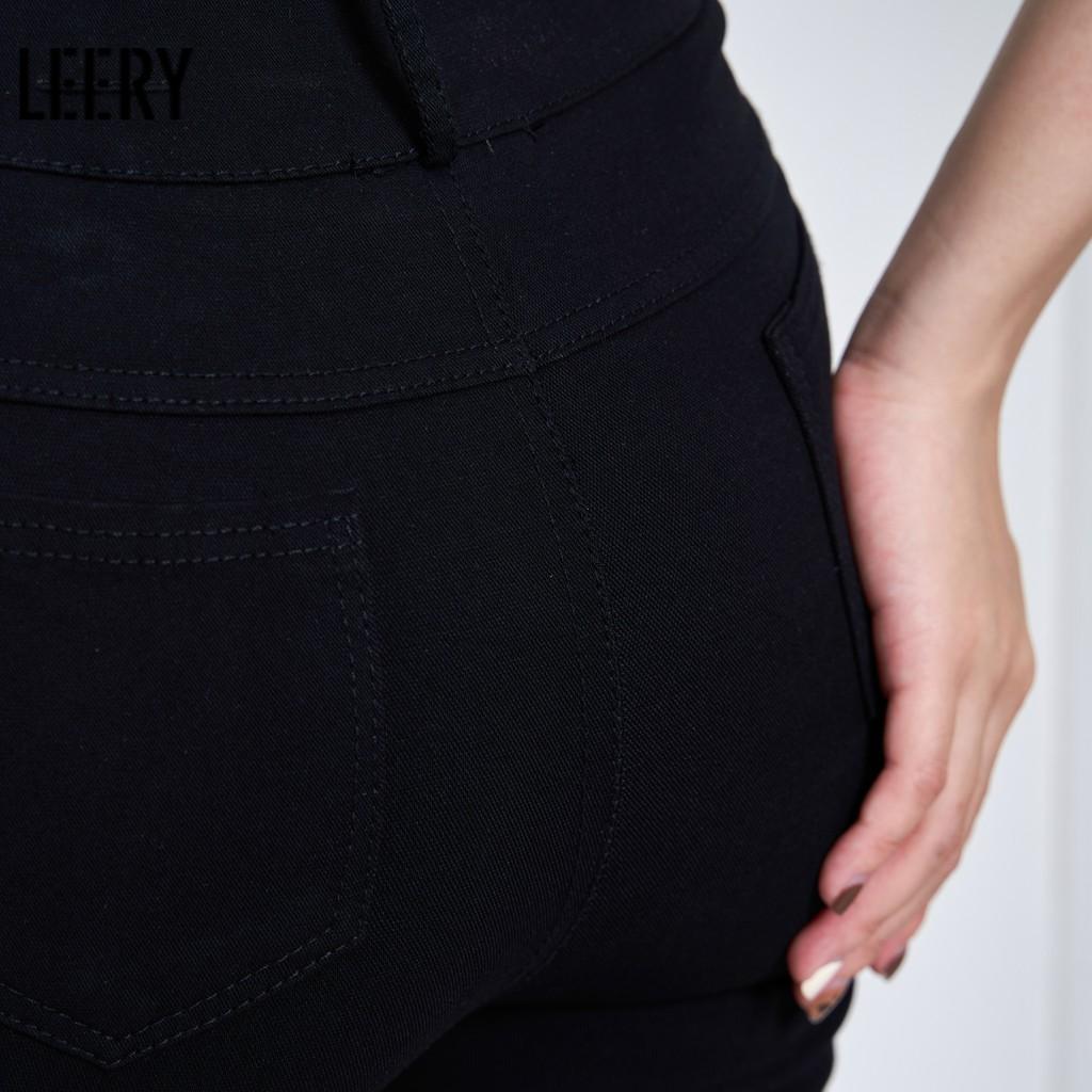 Quần jean nữ LEERY lưng cao, quần tregging chất jean mềm cao cấp dáng skinny nâng mông JEA-01