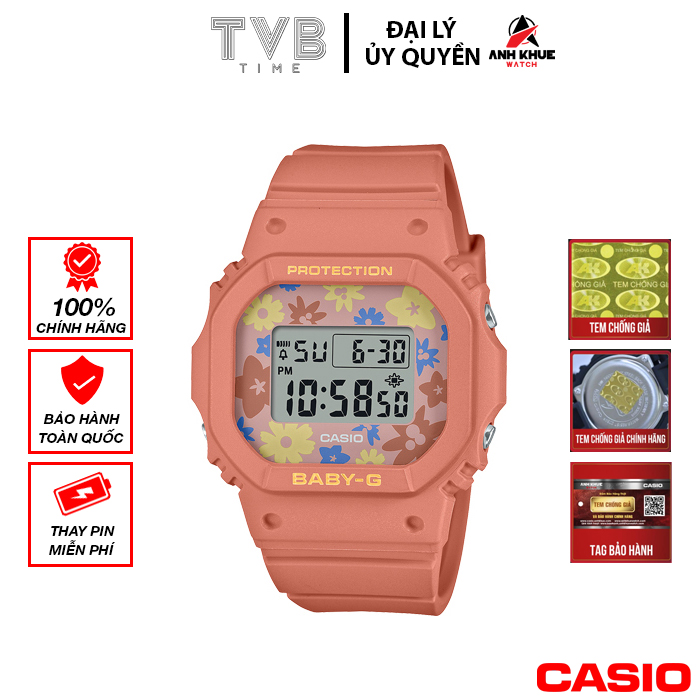 Đồng hồ nữ dây nhựa Casio Baby-G chính hãng BGD-565RP-4DR (37mm)