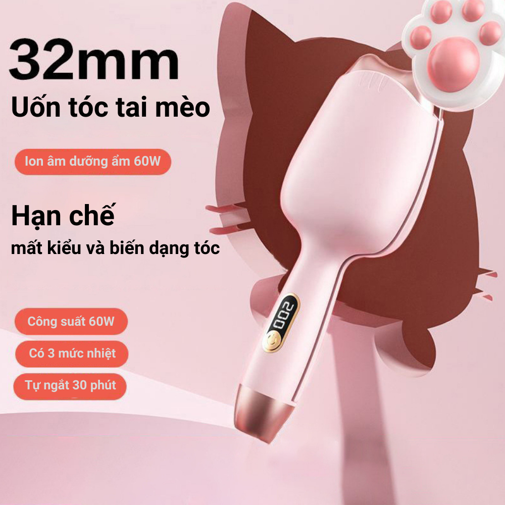 Máy uốn tóc ion Âm Điện Tử Automatic Electric Hair Curler 32mm