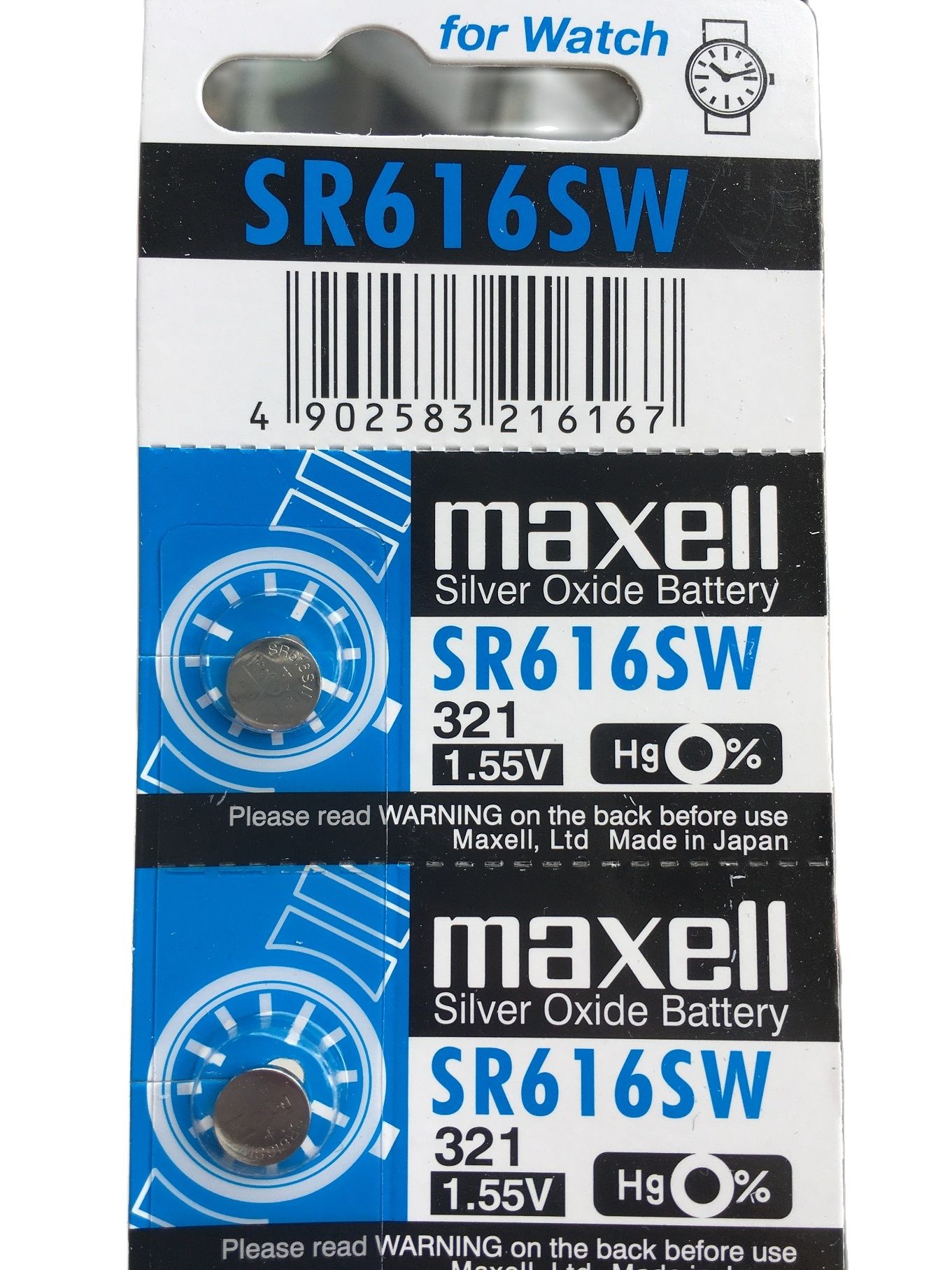 Pin Nhật Maxell SR616SW / SR616 / 321 Chính Hãng 1 Viên