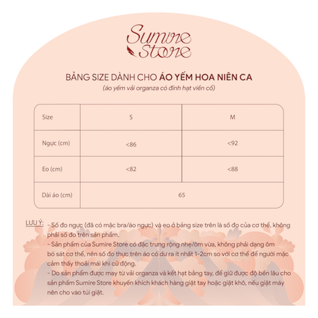 Sumire Store Áo yếm xòe organza Hoa Niên Ca - Tím