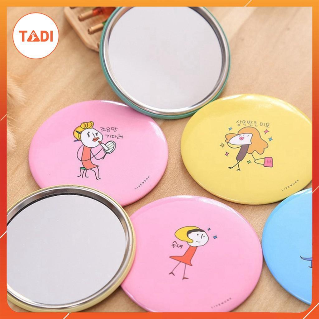 Gương mini bỏ túi siêu cute phong cách Hàn Quốc