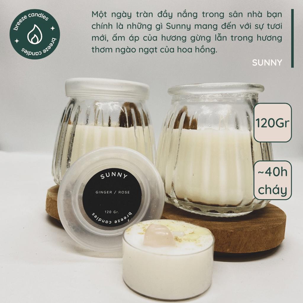 Nến thơm thiên nhiên hương nắng mix hoa hồng - SUNNY - 120gr (~40 giờ đốt)