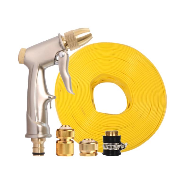 Rửa xe tưới cây Bộ dây và vòi xịt tăng áp lực nước 300% loại 25m cút đồng,nối đồng 206701-1
