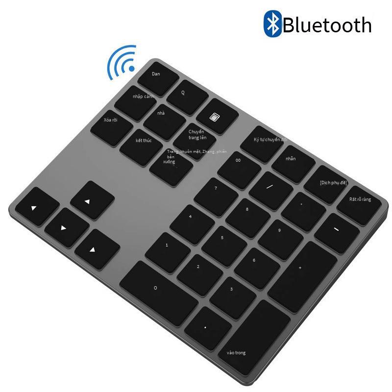 Hợp kim nhôm thuận lợi nhất Bàn phím kỹ thuật số Bluetooth 34 phím có thể sạc lại Bàn phím kỹ thuật số không dây Bluetooth Bàn phím kỹ thuật số không dây mỏng