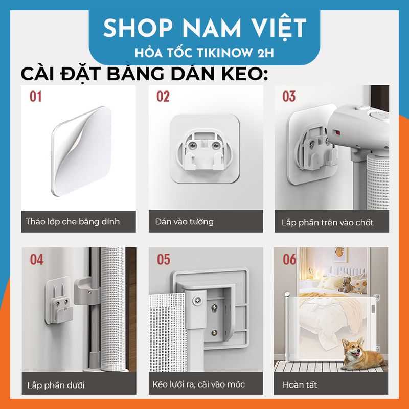 Lưới Chắn Cửa, Chắn Cầu Thang An Toàn Cho Trẻ Em và Thú Cưng