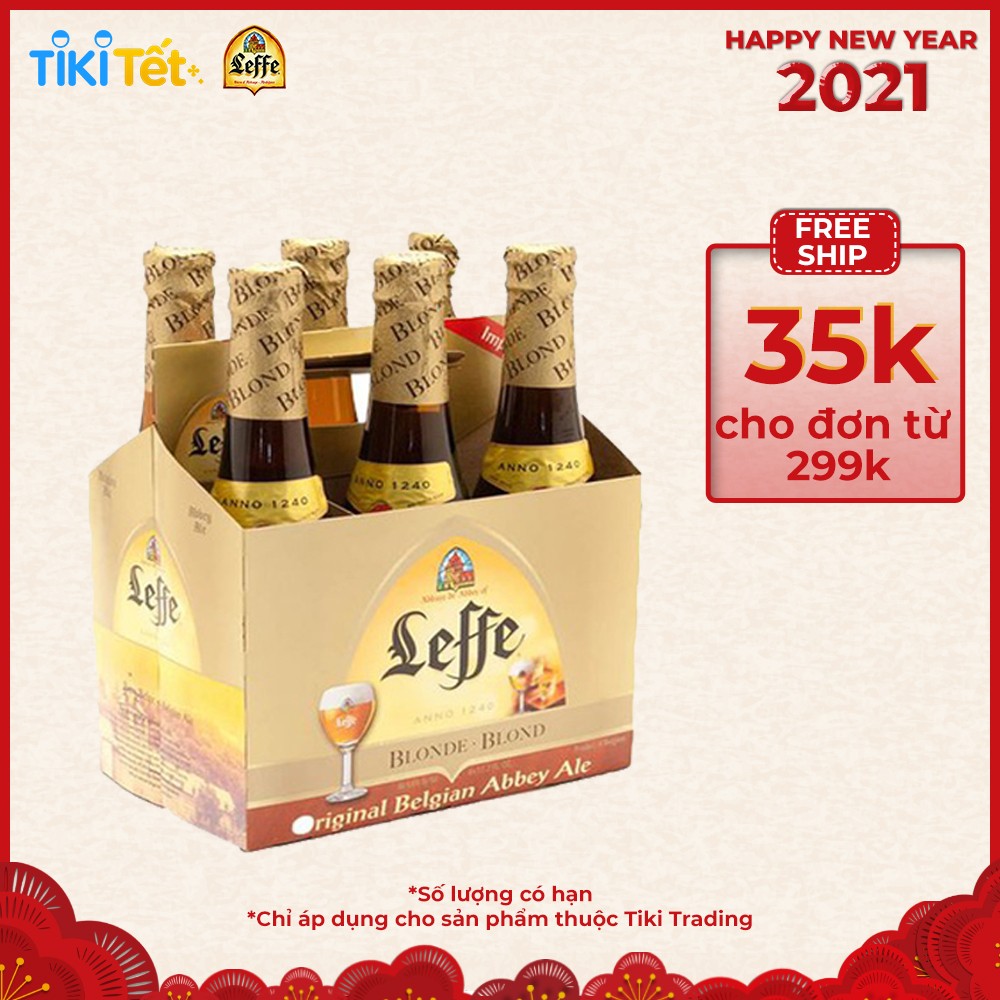Bia Leffe Blonde Vàng 330ml 6 Chai