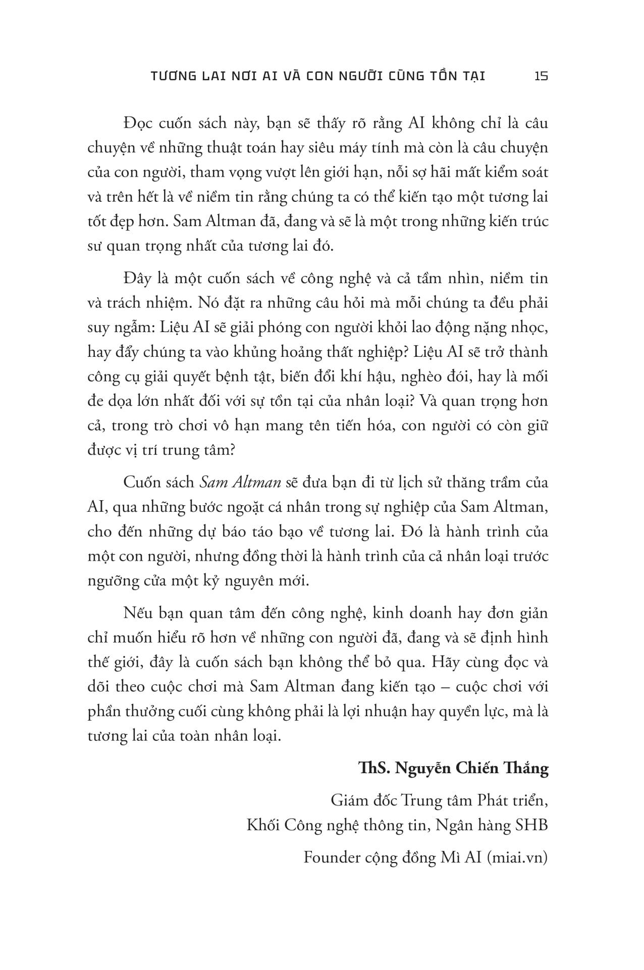 Sách - Sam Altman - Người Kiến Tạo Cuộc Chơi AI Toàn Cầu