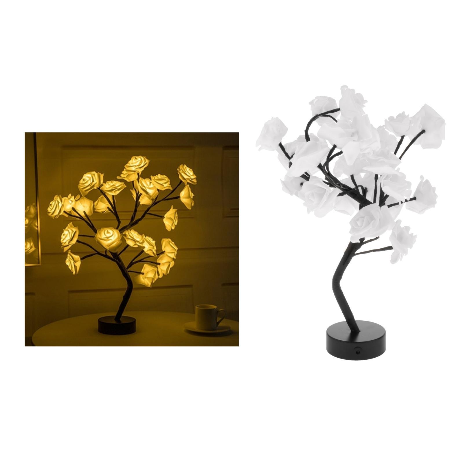 USB 24 LED Rose Tree Light Bedroom Living Room Valentines Day Party Decor