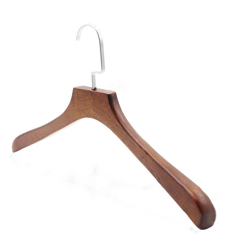 Móc Trơn Gỗ Nâu Cho Vest Dày 3cm Dài 42cm