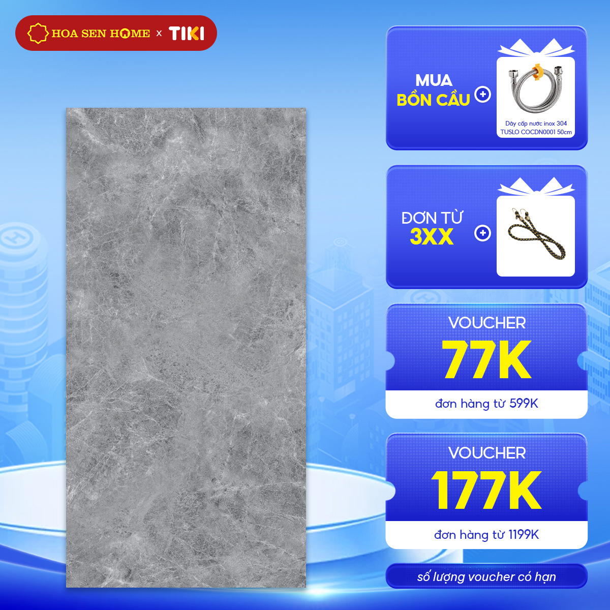 Gạch men lát nền LUSTRA INDAL0601200076 loại gạch granite vân đá tự nhiên, độ dày 9.4mm, gạch 1 face, kích thước 600mmx1200mm, thùng 2 viên - Hàng chính hãng