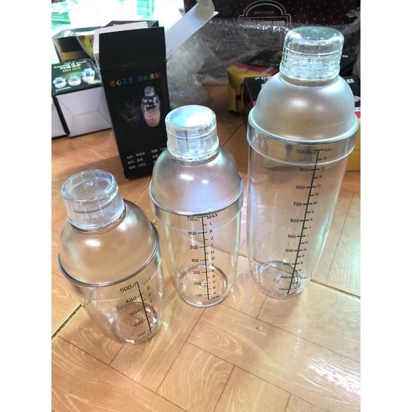 Ly lắc pha chế nhựa trong 500ml 700ml 1000ml nhựa dày không rĩ cốc pha chế cocktail lắc cà phê sữa có vạch đo dung tích