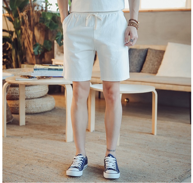 Quần short đũi nam Haint Boutqie quần đũi trắng HB04