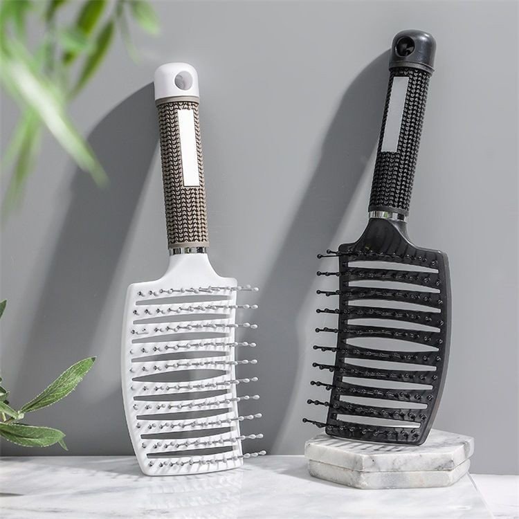 Lược gỡ rối,tạo phồng tóc,lược sấy tạo kiểu tóc bán nguyệt cỡ lớn chuyên dùng trong salon tóc
