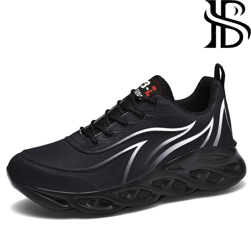 Giày Thể Thao Nam - Giày Sneacker Đen, Tăng Chiều Cao, Vải Dệt Thoáng Khí, Đế Cao Su Cực Êm - BTS Shoes