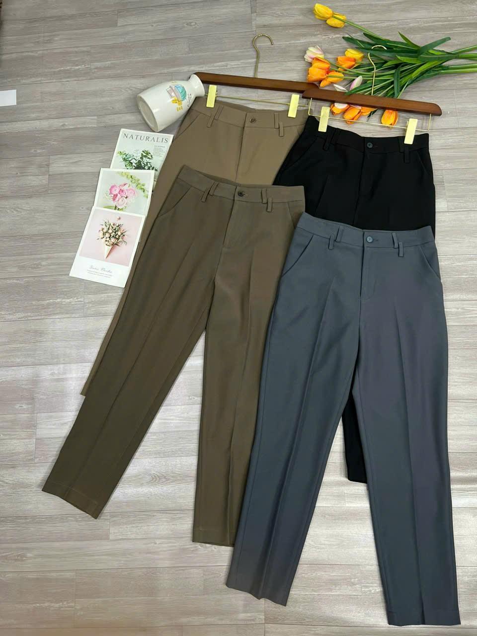 Quần Tây Nữ đĩa lệch 9 tấc (Vải Hàn Quốc không nhăn) Pants