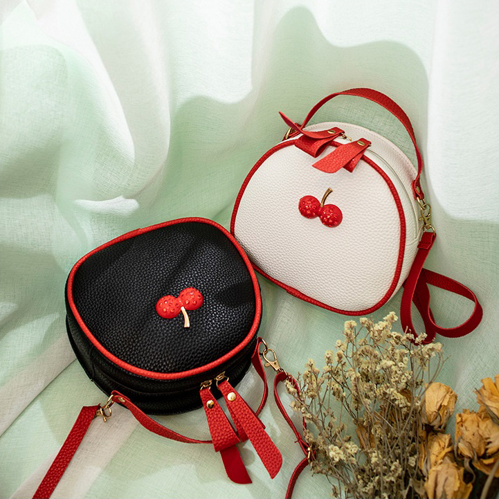Balo Mini Nhỏ Xinh Cherry Bl35 Da Trơn Mới