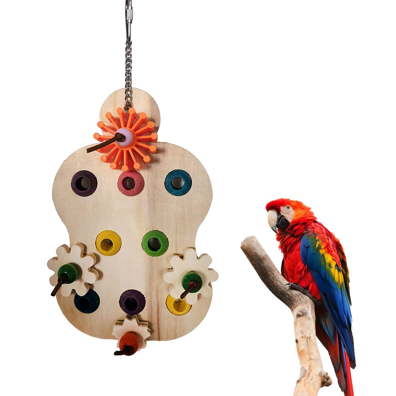 Pet Parrot Chewing Toys Wood Accessories Bird Nest Hanging Toys Parrot Molar Toy Bird Cage Bite Toy Bird Toys for lovebird Budgie Conures