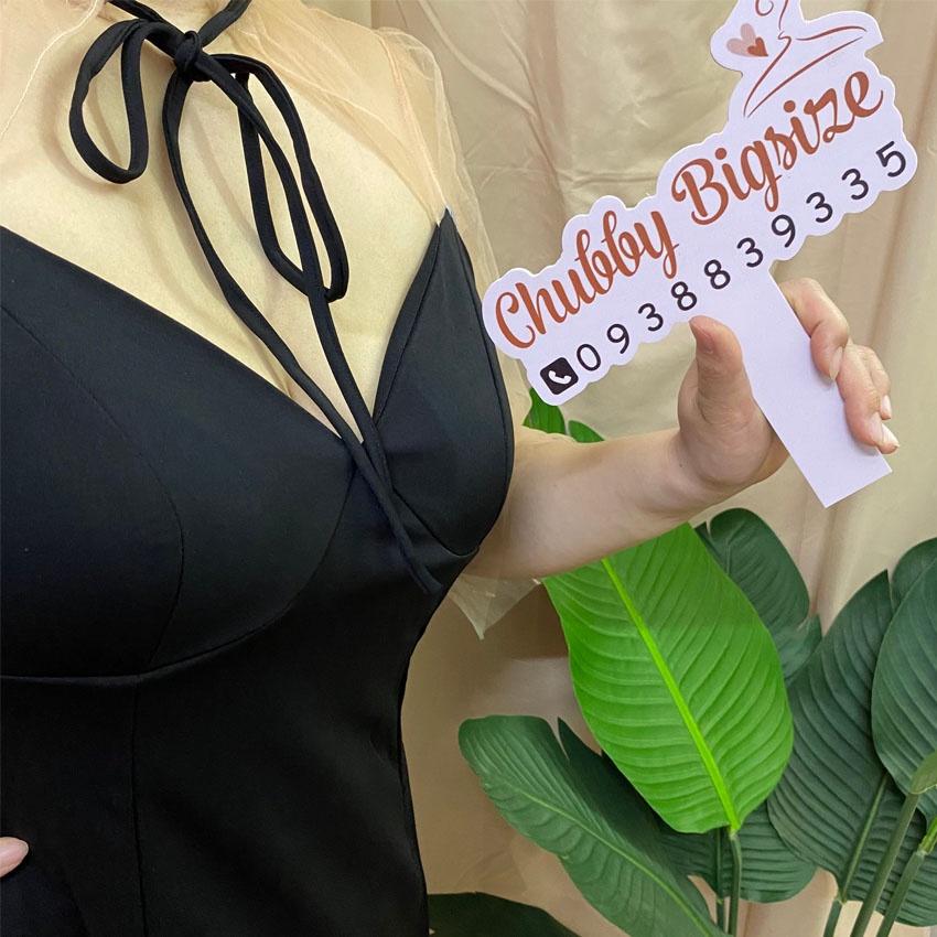 Đầm Bigsize cúp ngực phối cổ voan ChubbyBigsize