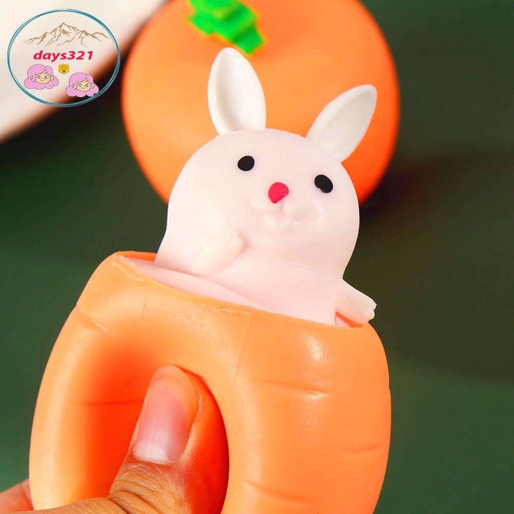 BÉ THỎ TRỐN TRONG CÀ RỐT Squishy đồ chơi bóp tay Mochi mềm mịn dễ thương chân thực giảm stress co dãn đàn hồi ngộ nghĩn