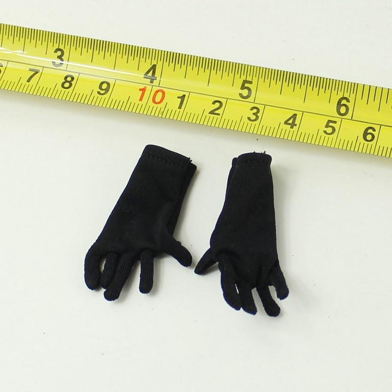 Găng tay đen cho búp bê mô hình tỉ lệ 1:6 tu9z