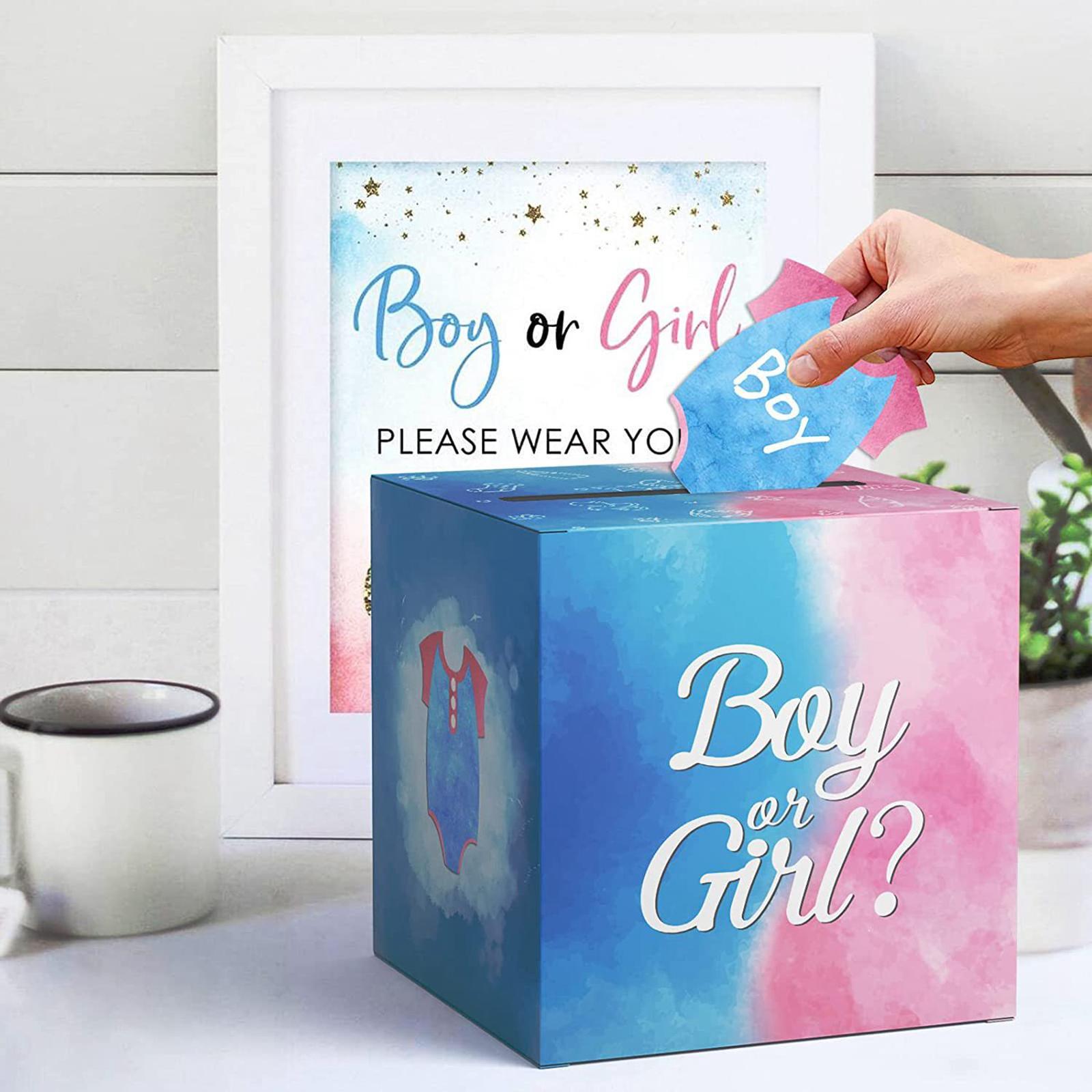 Baby Gender Reveal Voting Box Collection Box for Wedding Halloween Gift