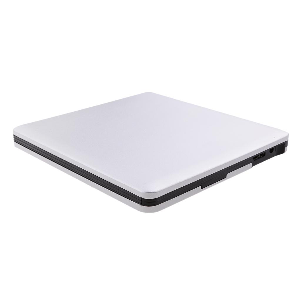 External CD Drive Burner CD Player CD ROM DVD-RW Rewriter with Aluminum Housing USB 3.0 SATA Optical Drive for Mac Air Pro Windows 10 / Win7 / Win 8 Desktop Laptop