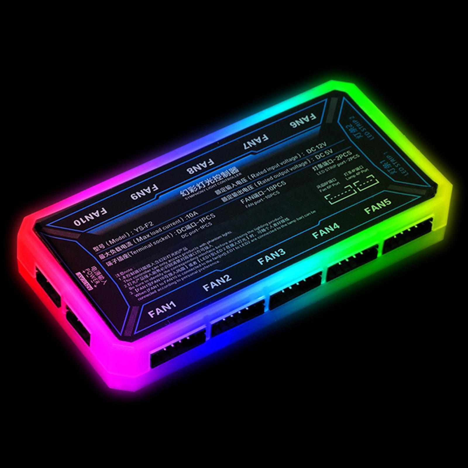 Case Fan RGB Lighting 120mm with Independently-Controlled LEDS, Absorbing Rubber Pads, PWM Static Pressure for Computer Case & Liquid Radiator