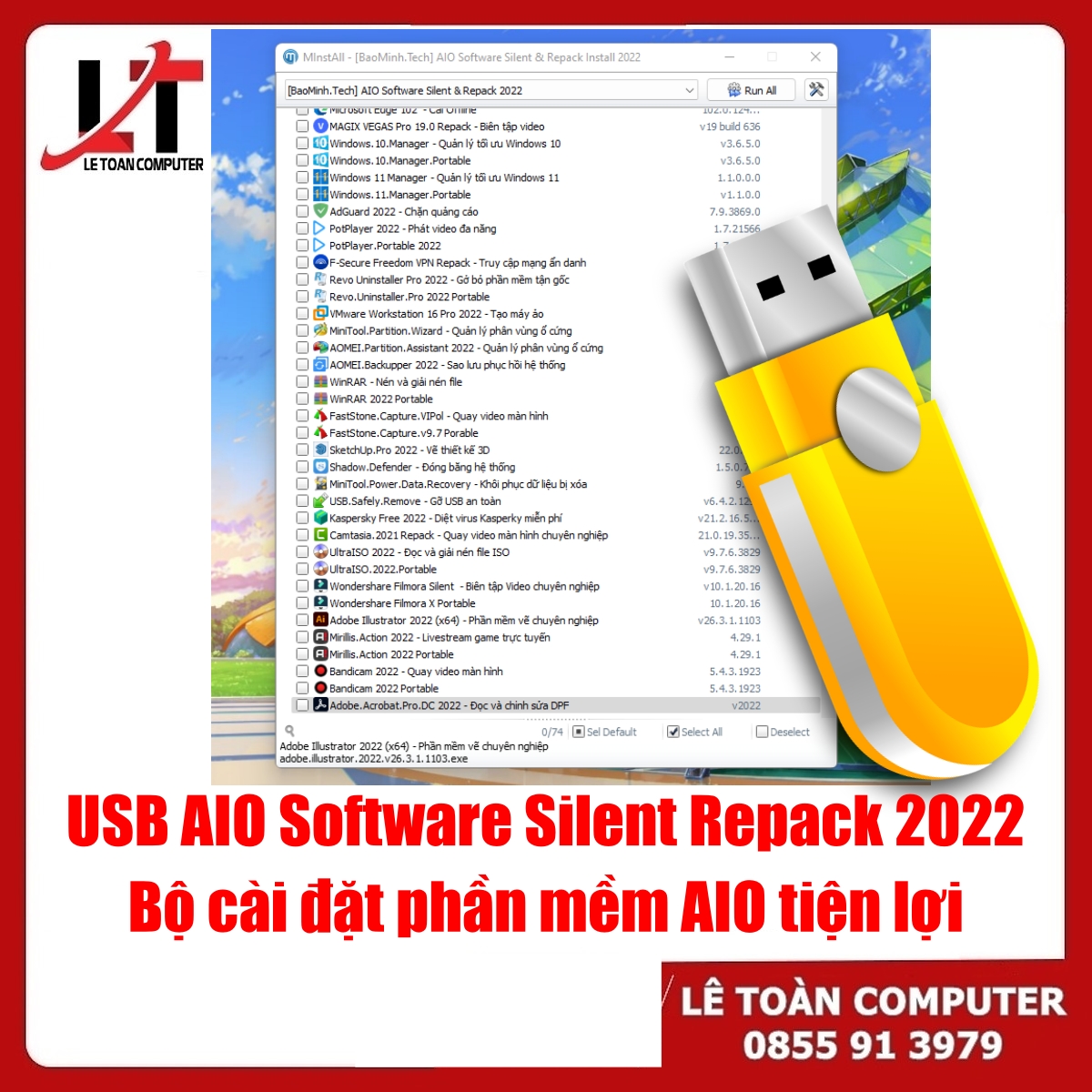 USB AIO Software Silent Repack 2022 - Bộ cài đặt phần mềm tiện lợi !